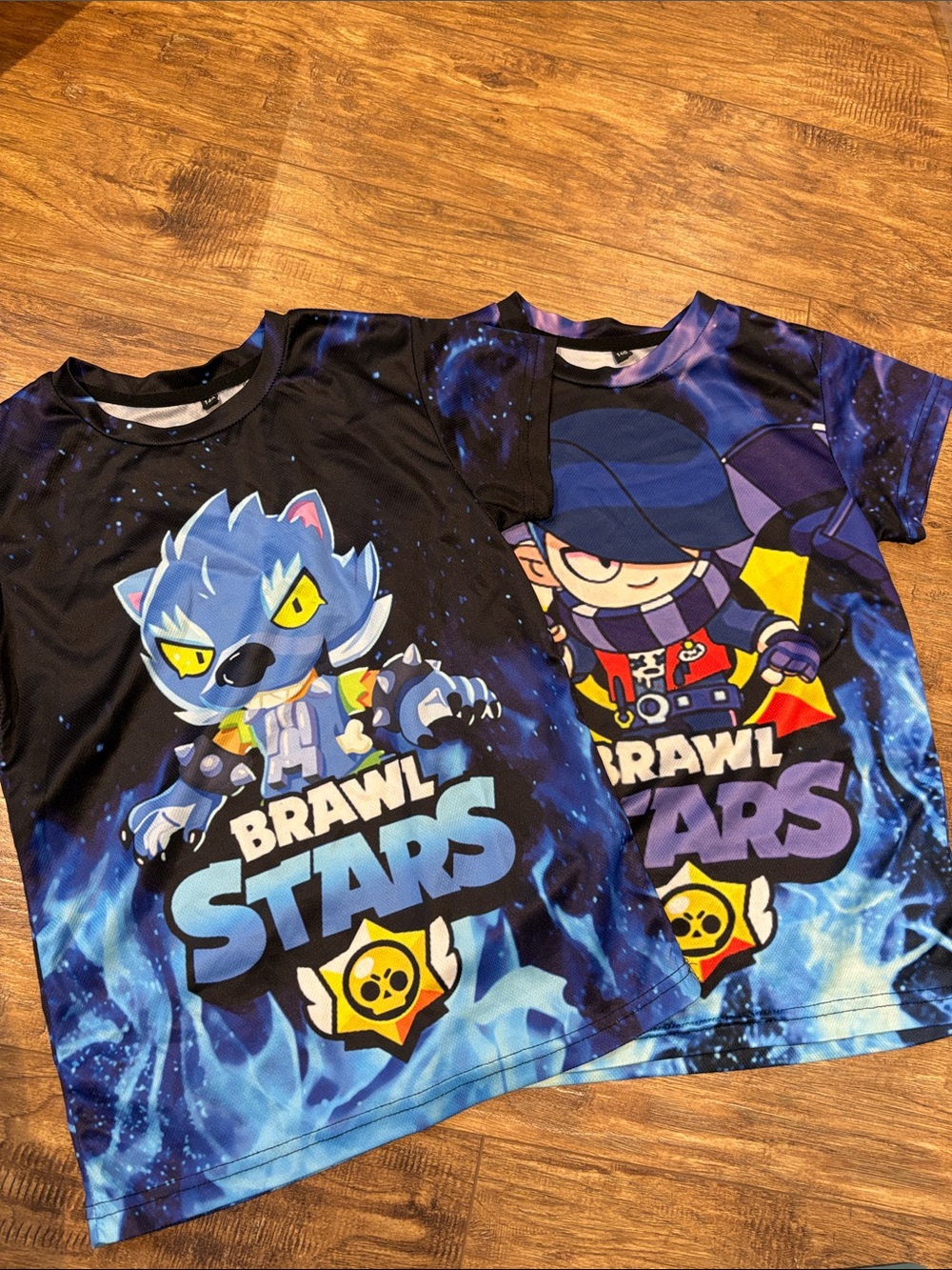 Kids Short Sleeve Brawl Stars Graphic Tees set of 2 - Picture 1 of 13